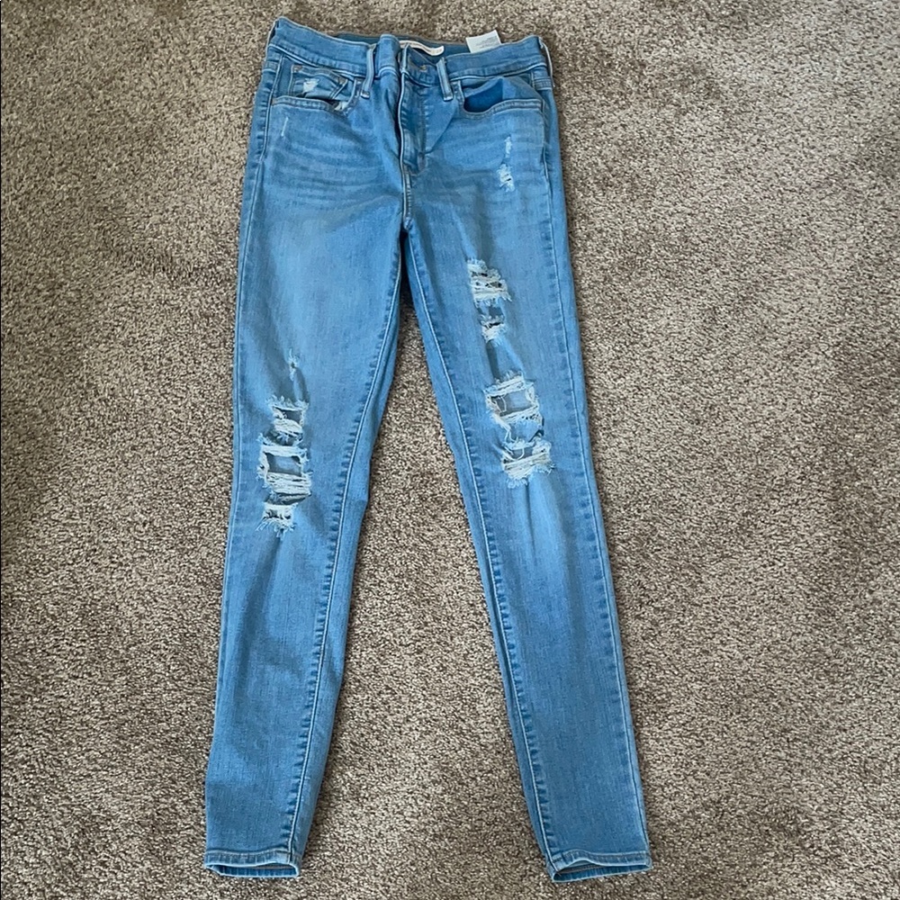 Distressed Blue Women's Jeans
